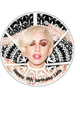 Lady Gaga 03 Edible Icing Cake Topper or Ribbon