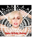 Lady Gaga 03 Edible Icing Cake Topper or Ribbon
