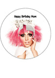 Lady Gaga 02 Edible Icing Cake Topper or Ribbon