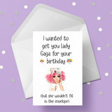 Lady Gaga Funny Birthday Card