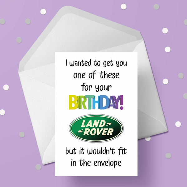Land Rover Funny Birthday Card