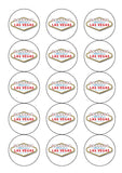 Las Vegas Sign Edible Icing Cake Topper 01