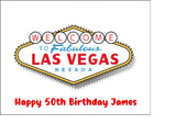 Las Vegas Sign Edible Icing Cake Topper 01