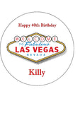 Las Vegas Sign Edible Icing Cake Topper 01