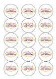 Married in Las Vegas Edible Icing Cake Topper