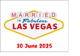 Married in Las Vegas Edible Icing Cake Topper