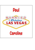 Married in Las Vegas Edible Icing Cake Topper