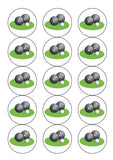 Lawn Bowls 02 Edible Icing Cake Topper