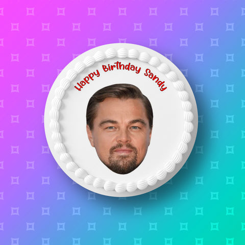 Leonardo Dicaprio 01 Edible Icing Cake Topper or Ribbon