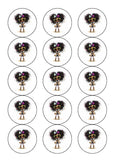 Leopard Print Girl 01 Edible Icing Cake Topper or Ribbon