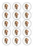 Leopard Print Girl 03 Edible Icing Cake Topper or Ribbon
