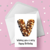 Fluffy Leopard Print Initial Birthday Card - choose any letter
