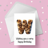 Fluffy Leopard Print Initial Birthday Card - choose any letter