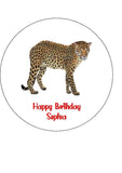 Leopard 02 Edible Icing Cake Topper or Ribbon
