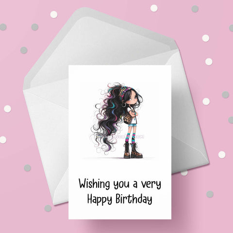 Leopard Print Girl Funny Birthday Card 02