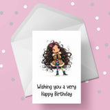 Leopard Print Girl Funny Birthday Card 04