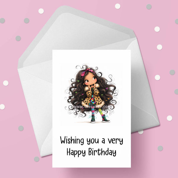 Leopard Print Girl Funny Birthday Card 04