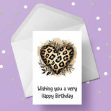 Leopard Print Birthday Card