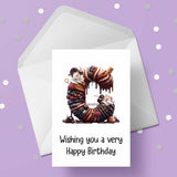 Chocolate Initial Birthday Card - choose any letter