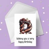 Chocolate Initial Birthday Card - choose any letter