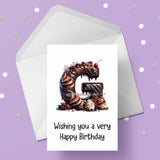 Chocolate Initial Birthday Card - choose any letter