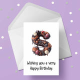 Chocolate Initial Birthday Card - choose any letter