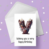 Chocolate Initial Birthday Card - choose any letter