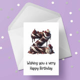 Chocolate Initial Birthday Card - choose any letter