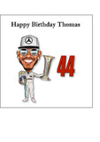 Lewis Hamilton 01 Edible Icing Cake Topper or Ribbon