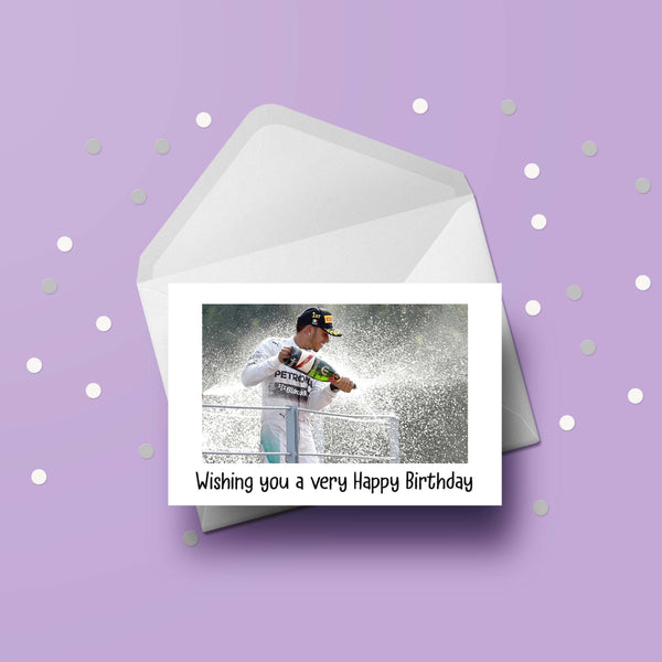 Lewis Hamilton 02 Birthday Card