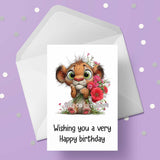 Lion Birthday Card 05