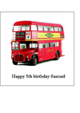 London Red Double Decker Bus 02 Edible Icing Cake Topper