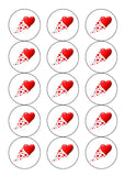 Love Hearts 02 Edible Icing Cake Topper