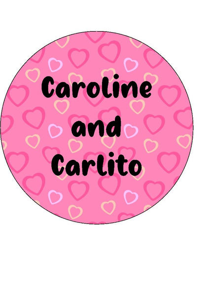 Love Hearts 05 Edible Icing Cake Topper
