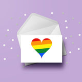 Rainbow Love Heart Edible Icing Cake Topper