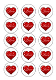 Love Hearts 01 Edible Icing Cake Topper