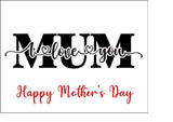 Mother's Day Edible Icing Cake Topper 15