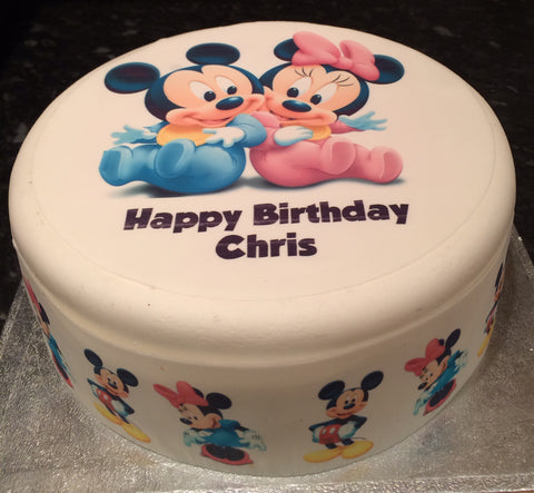 Mickey & Minnie Mouse Edible Icing Cake Topper 02
