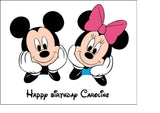 Mickey & Minnie Mouse Edible Icing Cake Topper 03