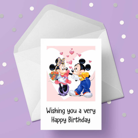 Mickey & Minnie Mouse Birthday Card 01