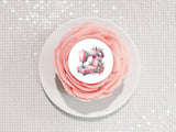 Sewing Machine Edible Icing Cake Topper or Ribbon 01