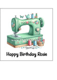 Sewing Machine Edible Icing Cake Topper or Ribbon 03