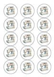 Sewing Machine Edible Icing Cake Topper or Ribbon 04