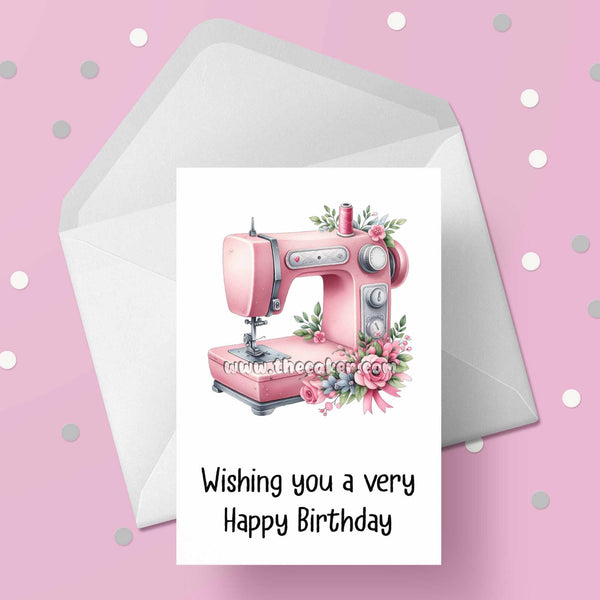 Sewing Machine Birthday Card 01