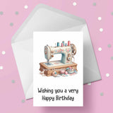 Sewing Machine Birthday Card 02