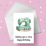 Sewing Machine Birthday Card 03