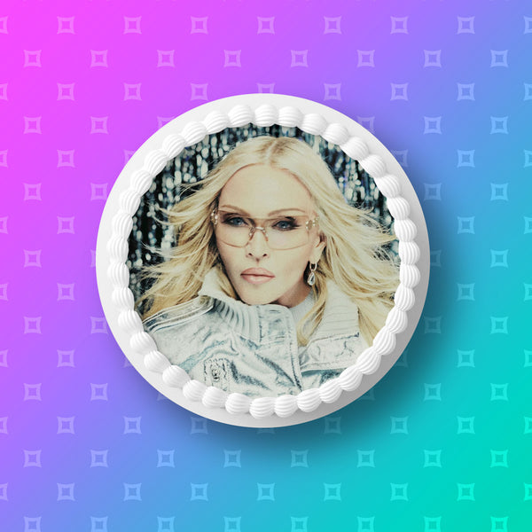 Madonna 02 Edible Icing Cake Topper or Ribbon
