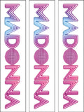 Madonna 02 Edible Icing Cake Topper or Ribbon