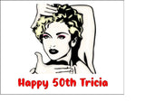 Madonna 03 Icing Cake Topper or Ribbon