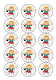 Magician Female Edible Icing Cake Topper or Ribbon 02